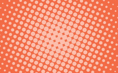 Pop art creative concept colorful comics book magazine cover. Polka dots brown background. Cartoon halftone retro pattern. Abstract template design for poster, card, sale banner, empty bubble
