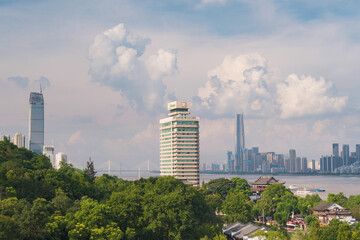 Wuhan city skyline scenery in Hubei, China
