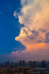 Obraz premium Wuhan city skyline scenery in Hubei, China