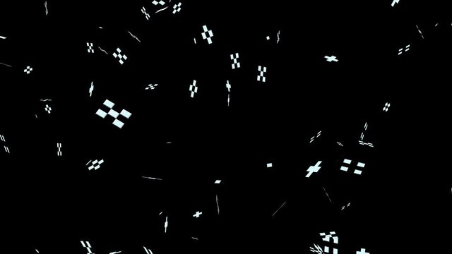 8 bit pixel art with falling snow. Loop 20-seconds. and Luma mask