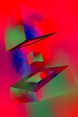3d abstraction illustration of object on background