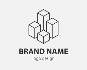 Technology logo line design. Logotype for digital company.