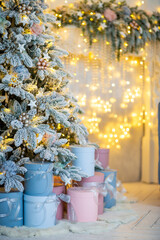 festive christmas and new year decorations	