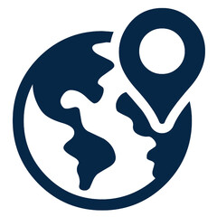 earth globe pin location map