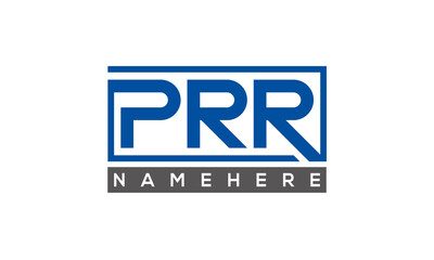 PRR Letters Logo With Rectangle Logo Vector