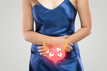 Cystitis symptoms with woman