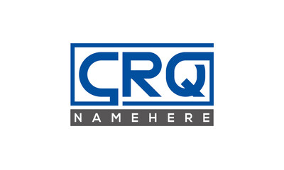 CRQ Letters Logo With Rectangle Logo Vector