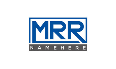 MRR Letters Logo With Rectangle Logo Vector
