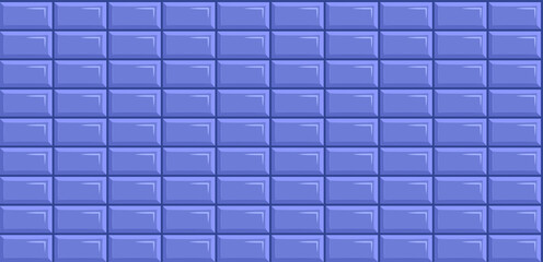 Subway tiles seamless rectangular blue background, vector illustration.