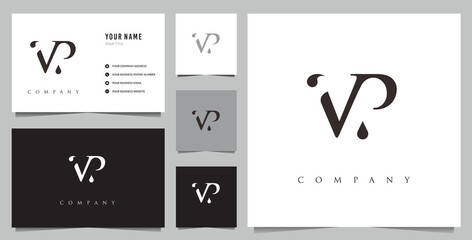 initial VP logo and business card