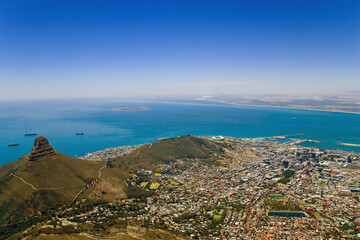 South Africa Cape Town. Top View