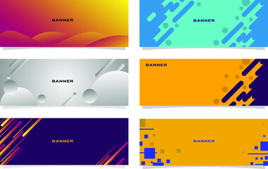 Set of abstract banner
