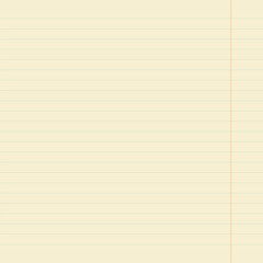 Sheet of paper. Vector illustration. Ruled paper. Notebook textured paper.