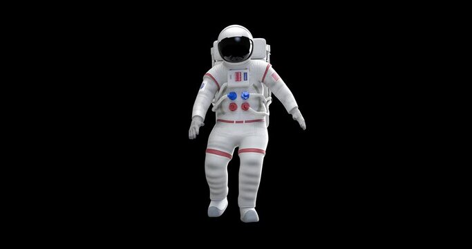 Astronaut Feeling Dizzy Far From Earth. Luma Channel. Space And Technology Related 3D Animation.