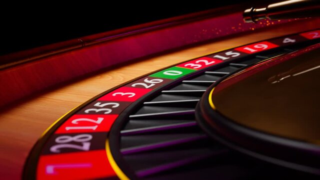 Presentation of a luxury casino roulette wheel with a yellow spinning fireball.