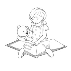 child reading a book