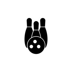 bowling icon, game vector, pin illustration