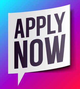 Text "Apply Now" on Sticker
