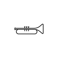 trumpet icon, jazz vector, audio illustration