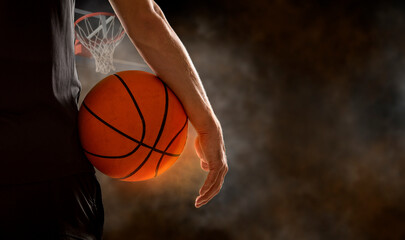 Basketball player. Sports banner