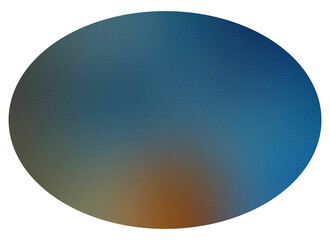 Lo-fi nostalgia grainy gradient texture. Orange fuzzy background. Abstract spray texture. Blue undertone gradient. Foggy minimalist backdrop. Circle blurry background. Textured noise. Smooth backdrop.