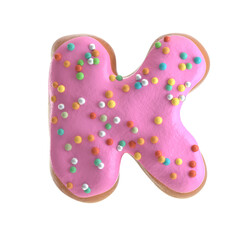 Creative art alphabet of donuts,3d rendering. Cartoon bakery sweet tasty font. Pink letters and numbers,Birthday party celebration.