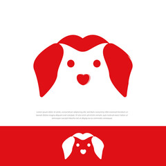 Love nosed puppy logo human best friend illustration