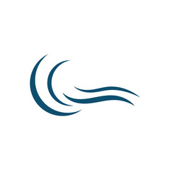 Water wave icon vector