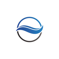 Water wave icon vector