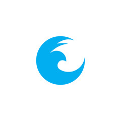Fototapeta premium Water wave icon vector