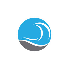 Water wave icon vector