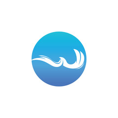 Fototapeta premium Water wave icon vector