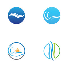 Water wave icon vector