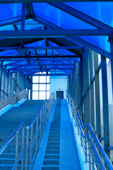 Obraz premium construction stairs of the crossing the motorway