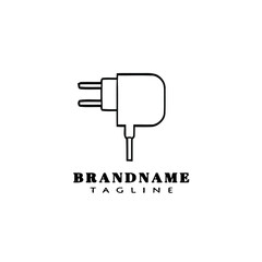 charger logo cartoon icon design template black isolated vector