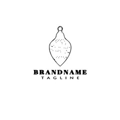 christmas bauble logo cartoon icon template black isolated vector illustration