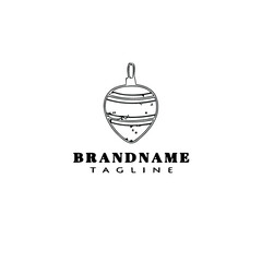 christmas bauble logo cartoon icon design template black vector illustration