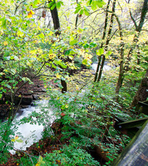 Indian Run Falls Park in Autumn, Dublin, Ohio