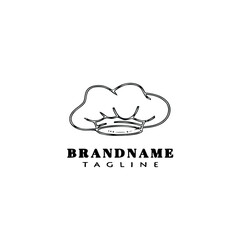 chef hat logo cute design icon template black isolated vector illustration