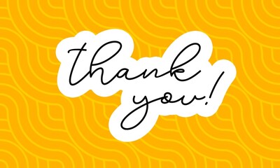 Thank You Card. Hand Written Lettering for Title, Heading, Photo Overlay, Wedding Invitation, Thank You Message