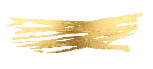 Grunge Gold and bronze glitter color smear painting on white. Abstract glow shiny background.