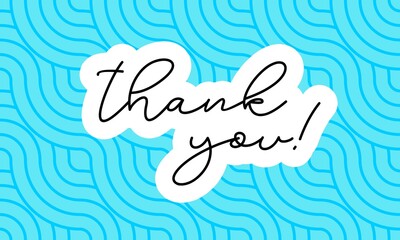 Thank You Card. Hand Written Lettering for Title, Heading, Photo Overlay, Wedding Invitation, Thank You Message