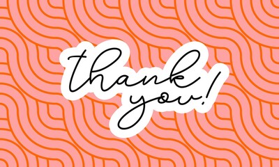 Thank You Card. Hand Written Lettering for Title, Heading, Photo Overlay, Wedding Invitation, Thank You Message