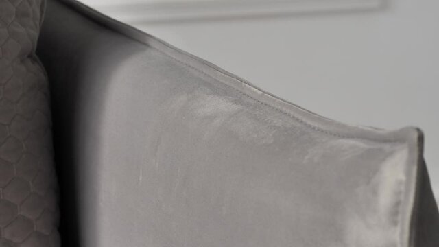 Man buying sofa in furniture store