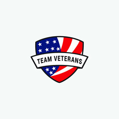 Veteran logo design with shield