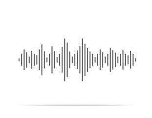 Sound wave abstract illustration. Vector banner template