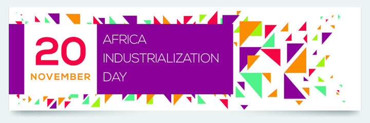 Creative design for (Africa Industrialization Day), 20 November, Vector illustration.