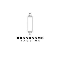 rolling pin logo icon design template vector illustration