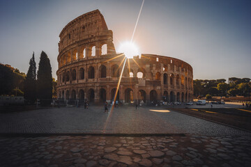 Beautiful shot of the Colosseum in Rome, Italy