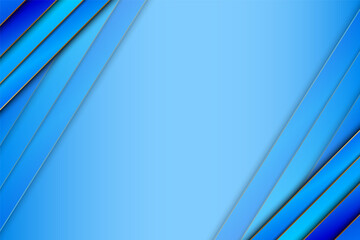Fototapeta premium Luxury blue stripes background with golden lines.